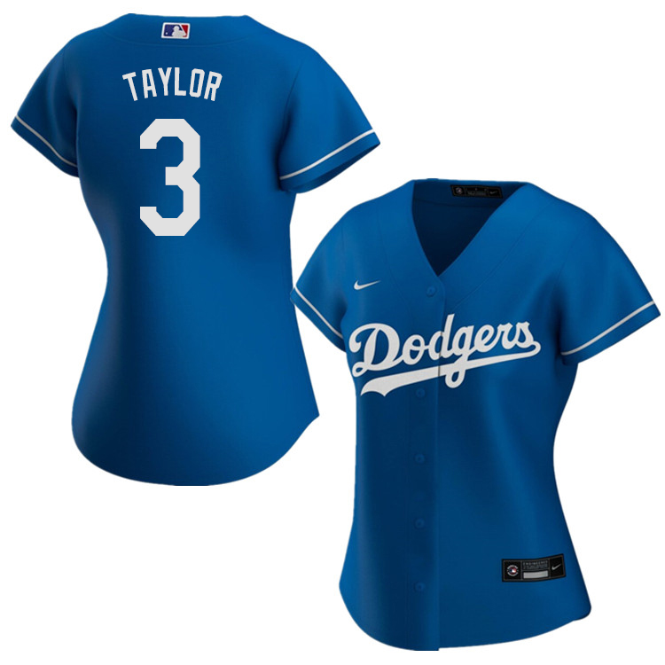 Nike Women #3 Chris Taylor Los Angeles Dodgers Baseball Jerseys Sale-Blue